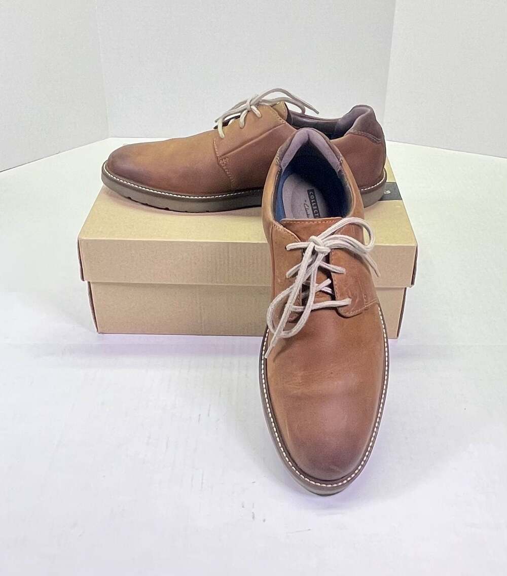 Clarks Grandin Plain Men's Tan Leather Oxford Shoes US 9